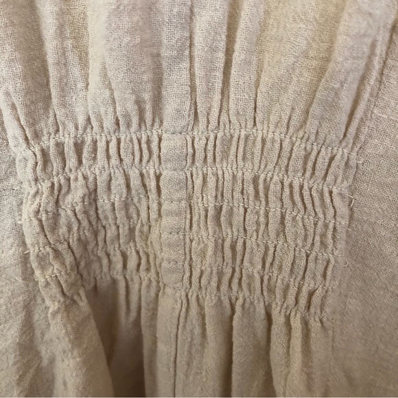 Krazy Kat Womens Size XXL Beige Coverup Kimono Robe Fringe Detail Linen Blend - Picture 6 of 9